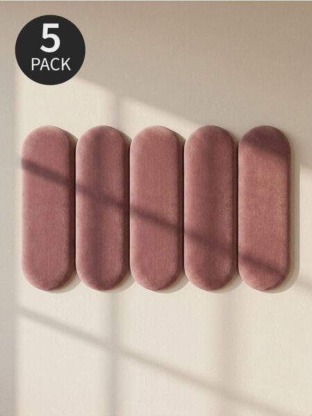 Sinsay - Тапицирани стенни панели 5 pack - пастелнорозово