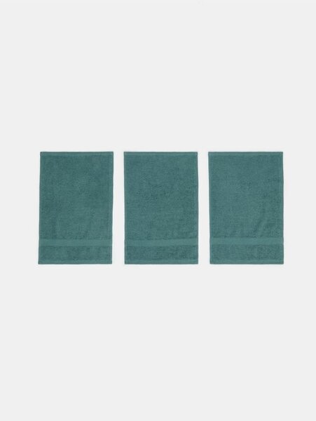 Sinsay - Комплект кърпи за ръце 3 pack - синьо-зелено