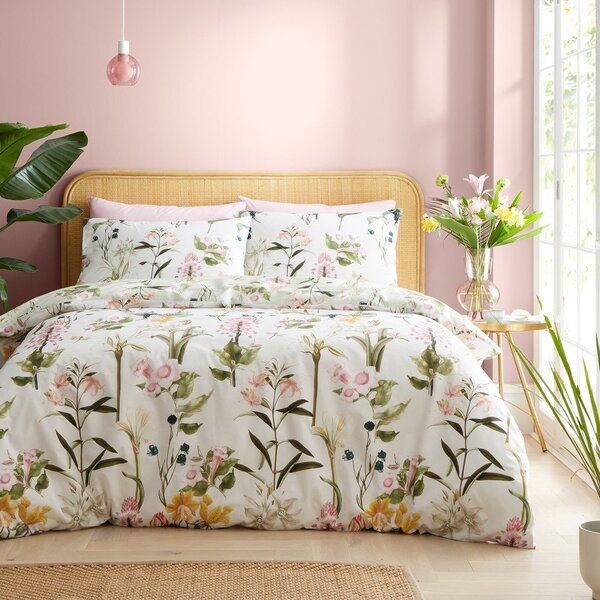 Светлозелено двойно памучно спално бельо 200x200 cm Exotic Floral – RHS