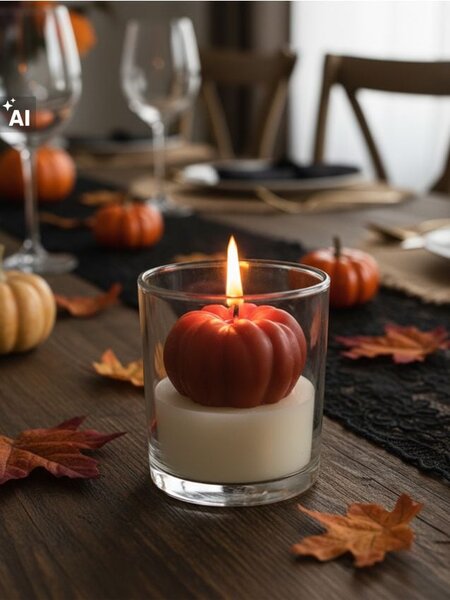 Sinsay - Ароматна свещ в стъкло Pumpkin Cream Brule - opaнжeв