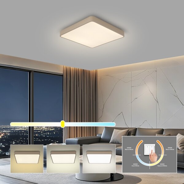 Brilagi - LED таванна плафониера POOL LED/48W/230V 3000/4000/6000K 50x50 см бежова