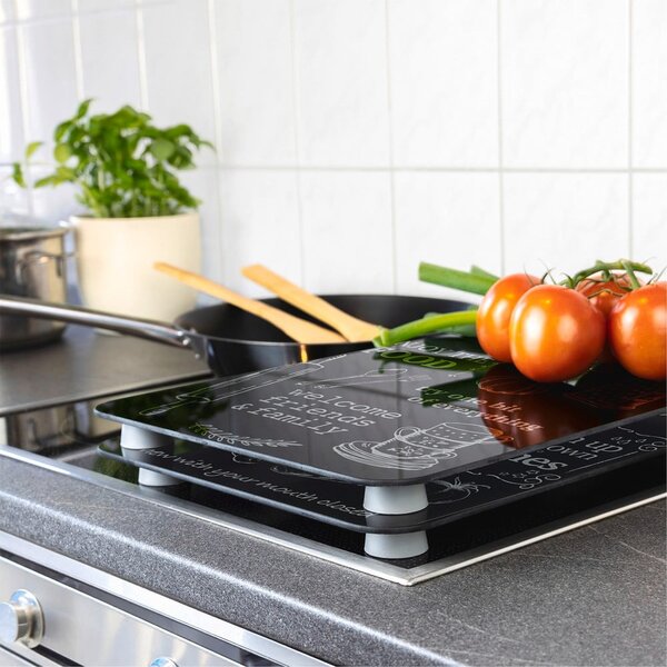 Капаци за печка 2 бр. от закалено стъкло 52x30 cm Kitchen Rules – Maximex