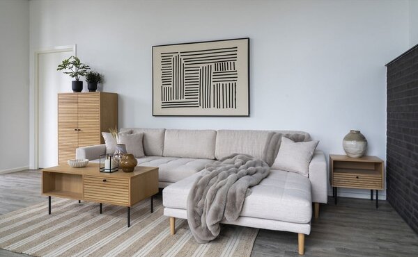 Шкафче от декор от дъб в естествен цвят 80x130 cm Kyoto – House Nordic