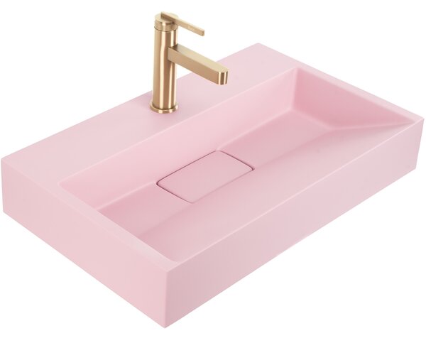 Умивалник МРАМОРЕН КОМПОЗИТ Rea GOYA PINK 60CM