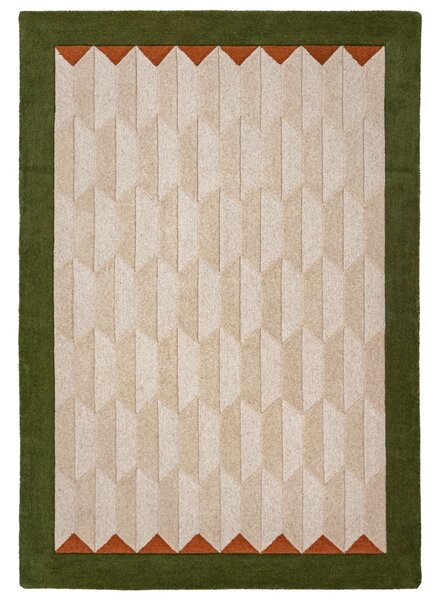Килим Apex Border Wool, зелен, 120x170 см
