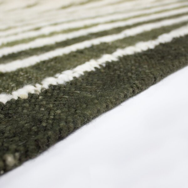 Covor Boucle Wool Frame Verde 140x200 cm