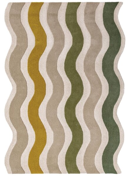Covor Cascade Wool Verde 140x200 cm