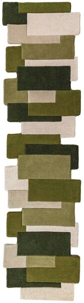 Covor traversa Collage Verde 60x230 cm