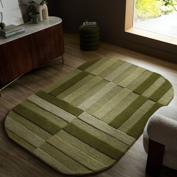 Covor oval Eldon Verde 140x200 cm