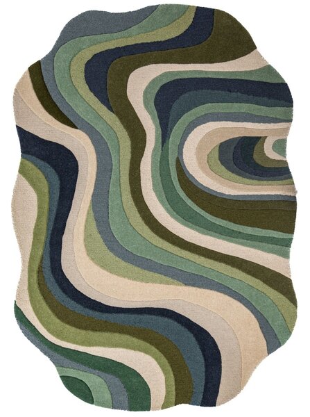 Covor oval Envy Wool Verde 140x200 cm