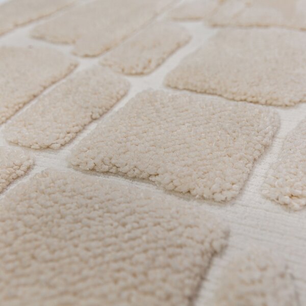 Covor Esra Cobbled Crem 133x190 cm