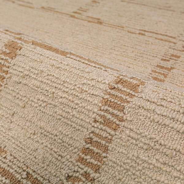 Covor traversa Harris Modula Wool Natural 80x230 cm