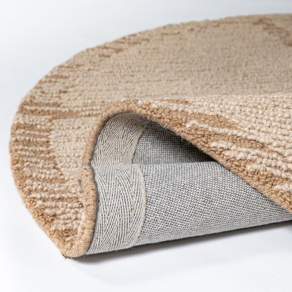 Covor rotund Harris Modula Wool Natural 160x160 cm