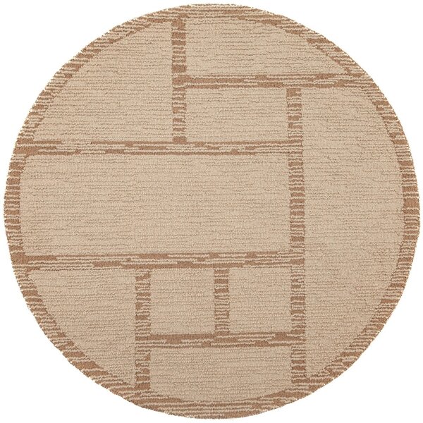 Covor rotund Harris Modula Wool Natural 160x160 cm