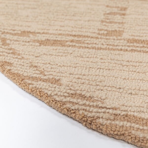 Covor rotund Harris Modula Wool Natural 160x160 cm