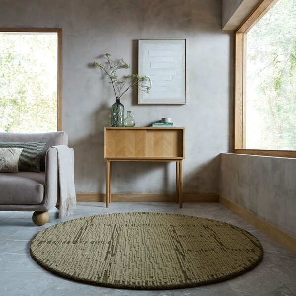 Covor rotund Harris Modula Wool Fistic 160x160 cm