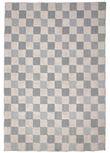 Covor Muted Checkerboard Albastru 116x170 cm