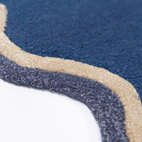 Covor Rivo Wool Bleumarin 120x170 cm