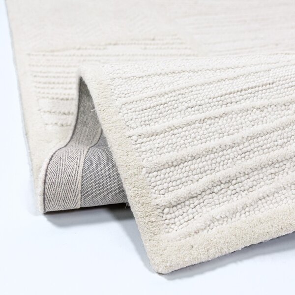 Covor Sculptured Blocks Alb 140x200 cm