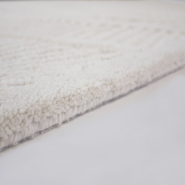 Covor Sculptured Wave Alb 140x200 cm