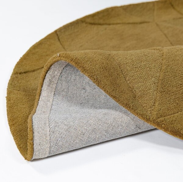 Covor rotund Shard Auriu 160x160 cm