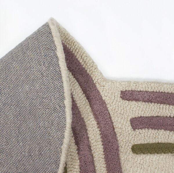 Covor Spiral Shaped Wool Verde 140x200 cm