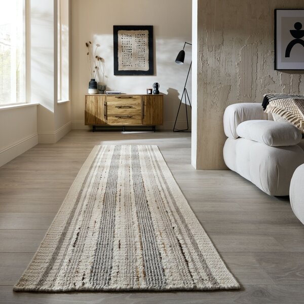 Covor traversa Veya Stripe Natural 80x300 cm