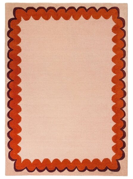 Covor Wiggle Wool Portocaliu 140x200 cm