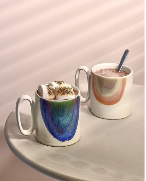 Синя/бежова глинена чаша 390 ml Paint – Salt&Pepper