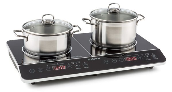 Klarstein VariCook Slim, двоен котлон, 3500 W, таймер, 240 ° C, тъчпад