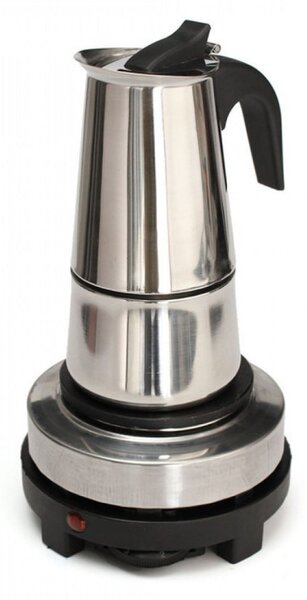 Котлон туристически Rosberg R51445C, 500W, 10 см, 900 грама, Сребрист/черен