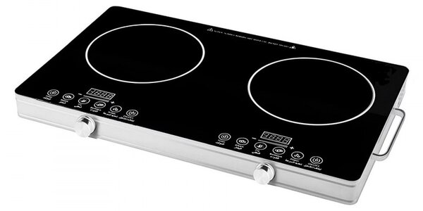 Двоен инфрачервен котлон Elite EFP-1258T, 4400W, LED дисплей, Сензорно управление, Таймер, Черен/сив