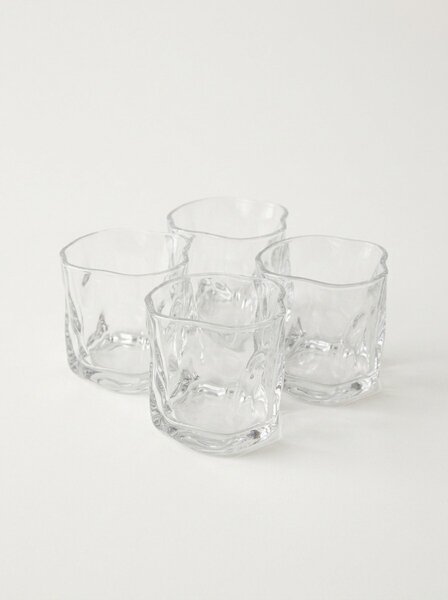 Sinsay - Чаши с неправилна форма 4 pack - clear