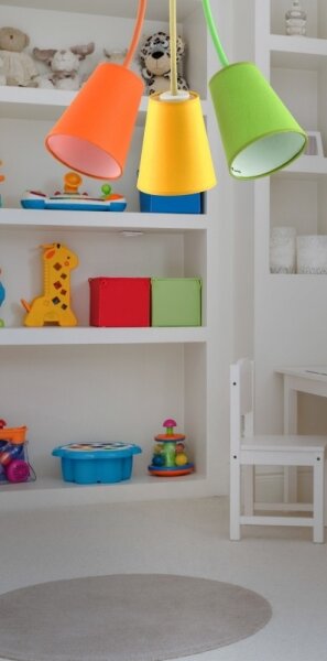 Полилей на пръчка WIRE COLOUR 3xE27/60W/230V