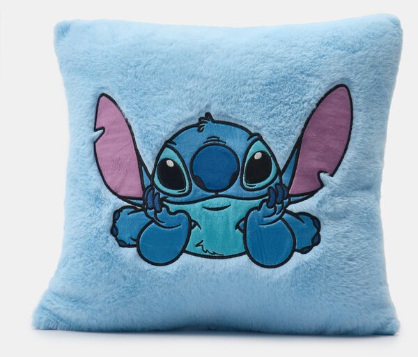 Sinsay - Възглавница от изкуствена кожа Stitch - светлосиньо