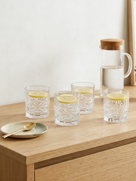 Sinsay - Чаши с релефен мотив 4 pack - clear
