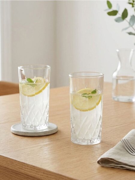 Sinsay - Чаши с релефен мотив 2 pack - clear