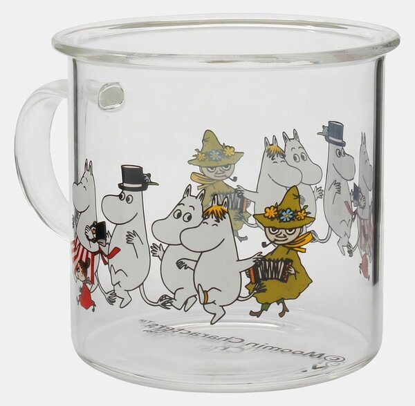 Sinsay - Стъклена чаша с дръжка The Moomins - многоцветен