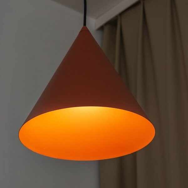 Полилей на кабел ETNA II, 1xE27/15W/230V, Ø 25 см, оранжев