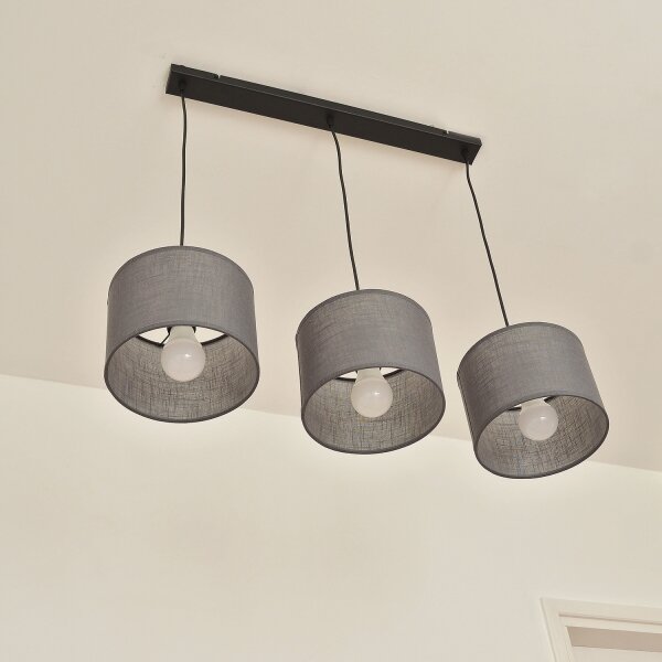 Полилей на кабел ALBA 3xE27/15W/230V, сив