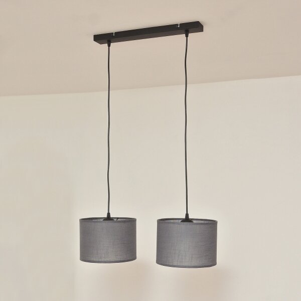 Полилей на кабел ALBA 2xE27/15W/230V, сив