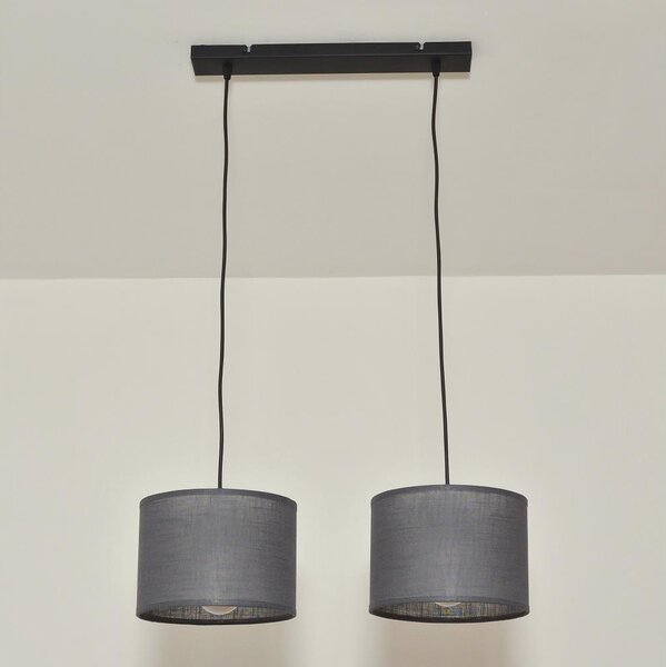 Полилей на кабел ALBA 2xE27/15W/230V, сив