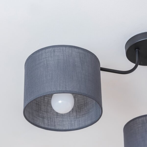 Плафон ALBA 3xE27/15W/230V сив