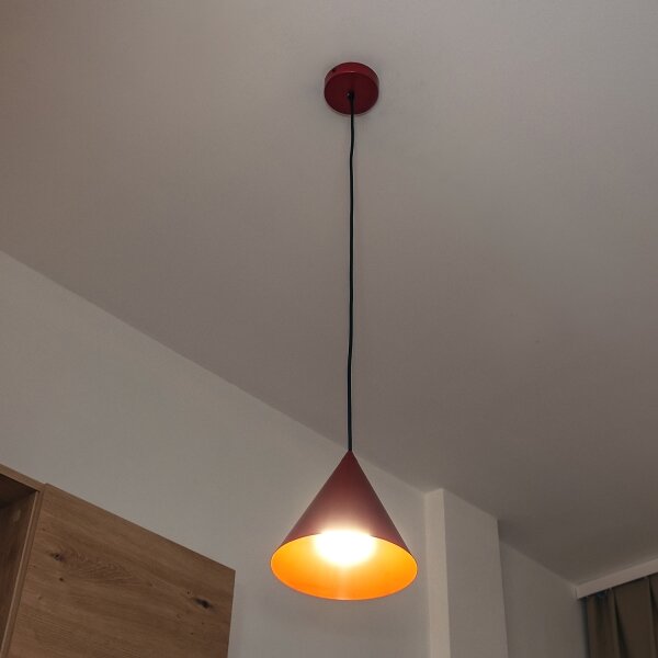Кабелен пендел ETNA II, 1xE27/15W/230V, Ø 18,5 см, червен