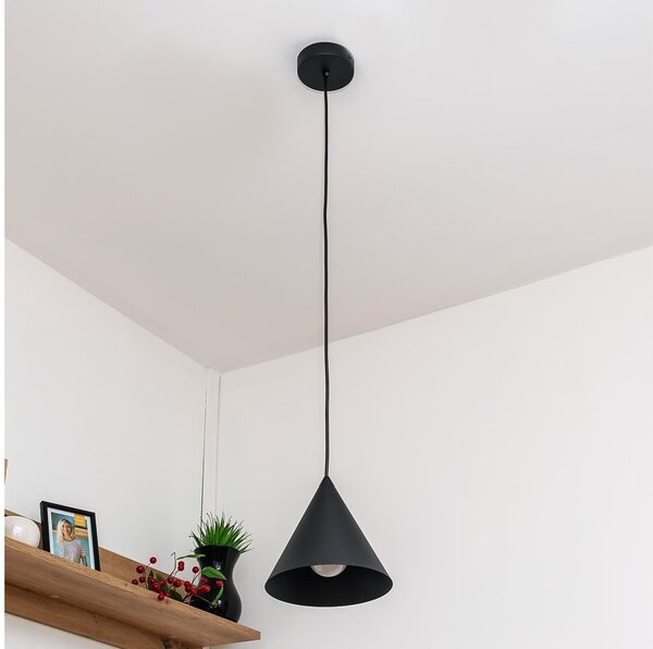 Висяща лампа на кабел ETNA II 1xE27/15W/230V Ø 18,5 см, черна
