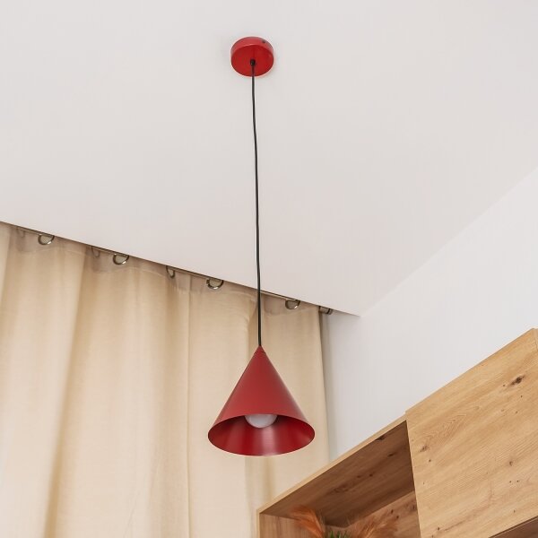 Кабелен пендел ETNA II, 1xE27/15W/230V, Ø 18,5 см, червен