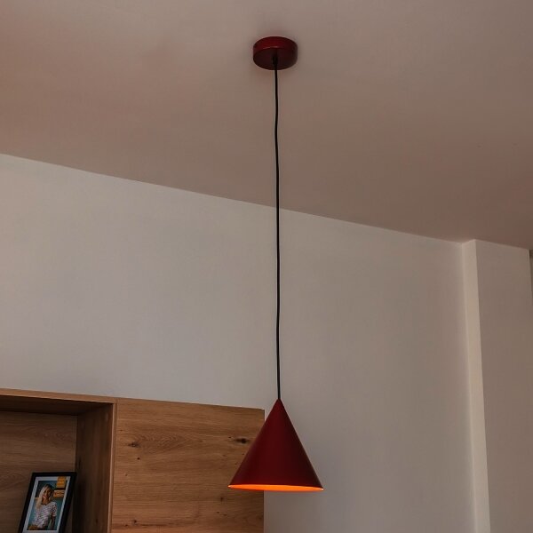 Кабелен пендел ETNA II, 1xE27/15W/230V, Ø 18,5 см, червен