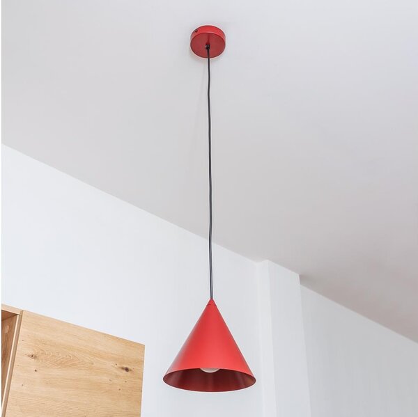 Кабелен пендел ETNA II, 1xE27/15W/230V, Ø 18,5 см, червен