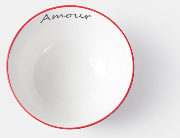 Sinsay - Керамична купа с надпис Amour - бял
