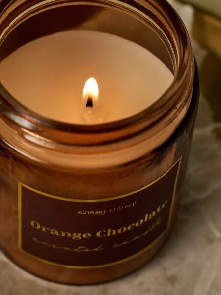 Sinsay - Свещ Orange Chocolate - кaфяв